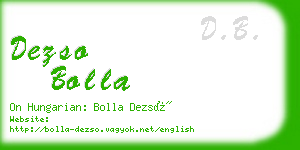 dezso bolla business card